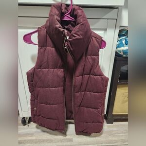 Old Navy Dark Red Puffer Vest